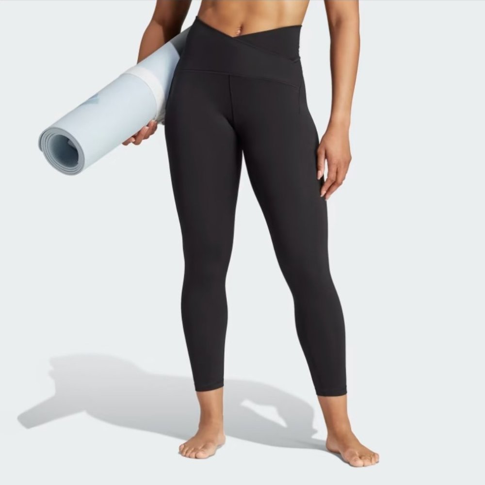 NWOT adidas Yoga Studio Luxe High Waisted Crossover Waistband Leggings Womans XS